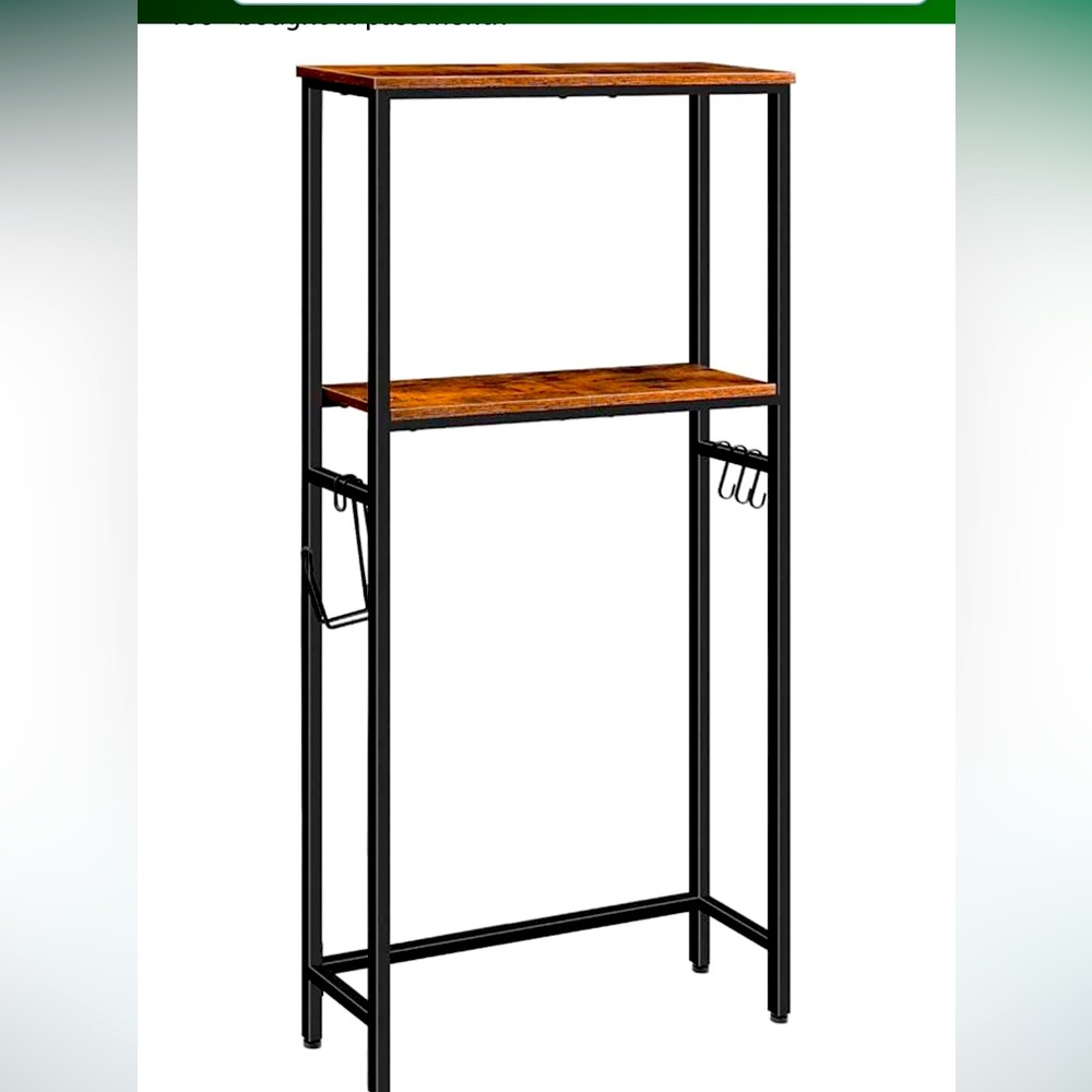 Over the toilet storage shelf. Modern industrial or modern farmhouse. New in Box